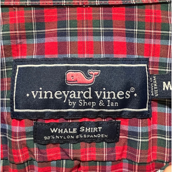 Vineyard Vines Men’s Medium Plaid Print Button Down - Picture 3 of 5